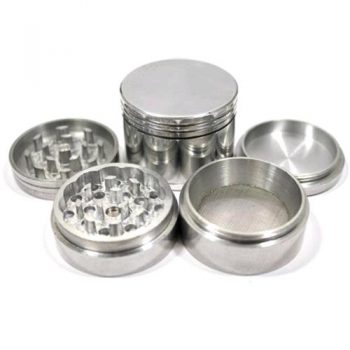 GRINDER alluminio con setaccio 4 parti- argento 50 mm