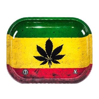 Vassoio Metallo 18x14 Foglia Rasta