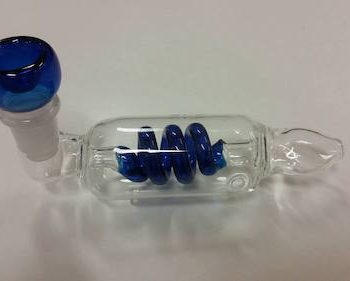 PIPETTA BLU- in vetro a spirale 15 cm