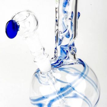 BONG PINNA BLU- in vetro soffiato h. 40 cm - immagine 2