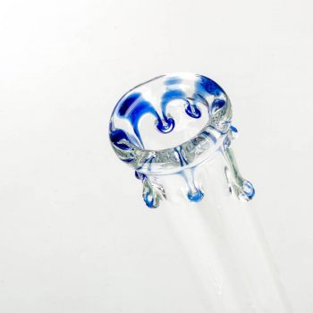 BONG PINNA BLU- in vetro soffiato h. 40 cm - immagine 4