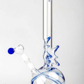 BONG PINNA BLU- in vetro soffiato h. 40 cm - immagine 1