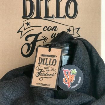 SCIARPA IN CANAPA E VISCOSA - Antracite