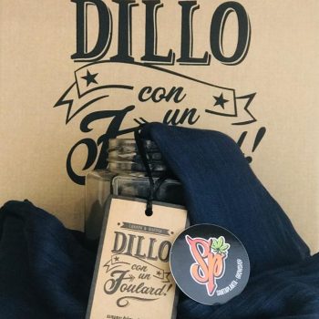 SCIARPA IN CANAPA E VISCOSA - Blu