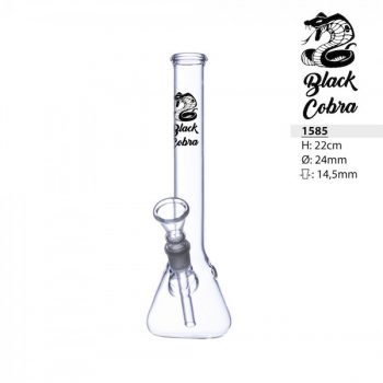 BONG BLACK KOBRA-base piatta h. 22 cm