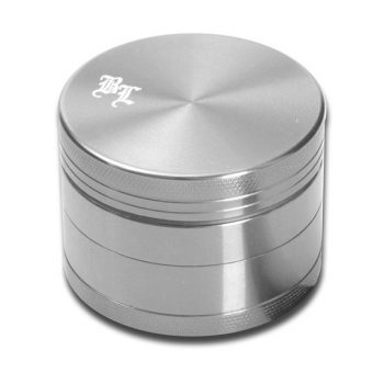 GRINDER Black Leaf con setaccio 4 parti- silver 50 mm