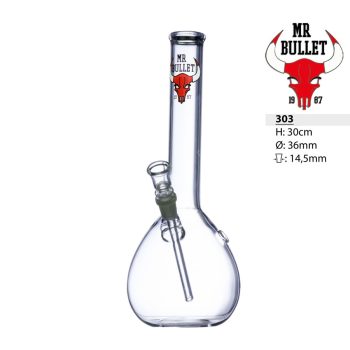 BONG TORO ROSSO- base tonda h. 30 cm