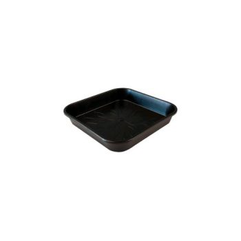 SOTTOVASO QUADRATO 17X17 NERO BORDO ALTO