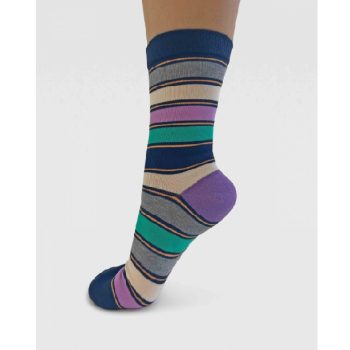 Calzino Bambu Stripe Navy