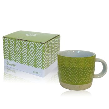 Tazza Dipinta A Mano Verde Sandy