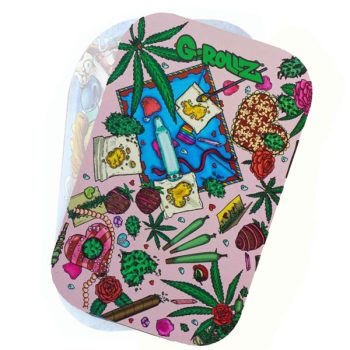 Tappo Per Vassoio Metallo 27x18 Cm G Rollz Smoking Roses